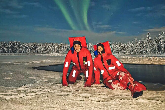 Aurora Arctic Ice Floating in Rovaniemi, Small-group - On the Lake: Safety Steps, the Icy Hole, and the Floating Pace