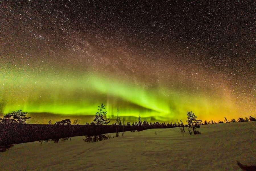 Auroras Northern Lights in Saariselka - “If we see them” is the reality, and the tour tries to beat it