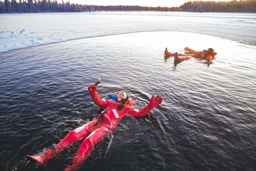 Daytime Ice Floating Rovaniemi, Frozen Lake Experience - Guides, small groups, and why the tone matters
