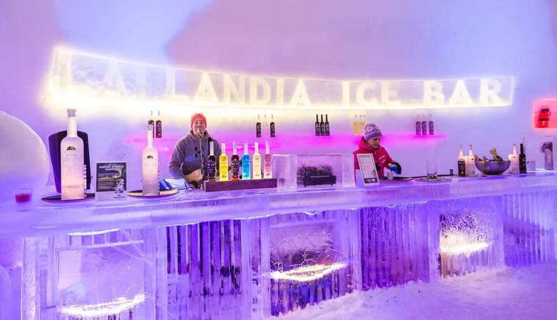 Entrance tickets to Snowman World and Snow Restaurant Dinner - The ice bar and snow sculptures, a photo moment that feels real