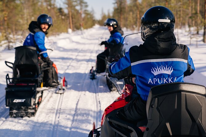 Family Snowmobiling in Rovaniemi, Apukka Resort - The snowy forest ride: the part families remember
