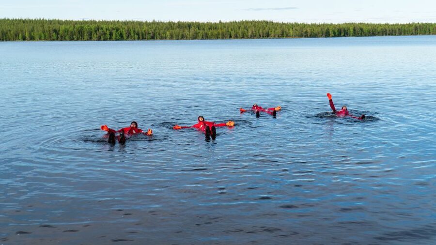 From Rovaniemi: Midnight Sun Forest Lake Float - Pickup, group minimums, and how to plan your timing