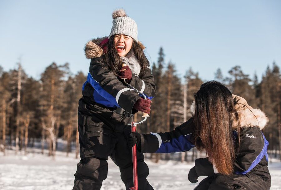 From Rovaniemi: Snowshoeing and Ice Fishing Tour - Snowshoe trekking: easy on paper, real in your legs