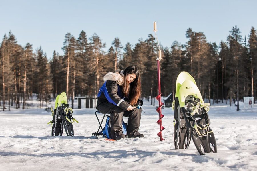 From Rovaniemi: Snowshoeing and Ice Fishing Tour - Fire without matches: why this is the best part