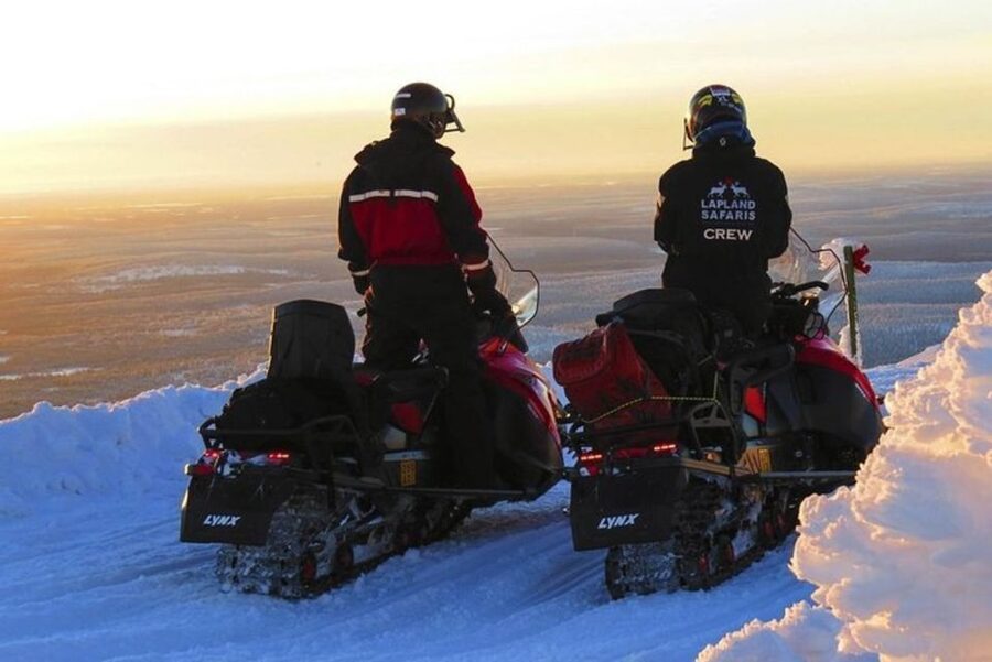 From Sirkka: Lapland Snowmobile Safari in Levi - Where the Ride Shines for Families and Kids in Sleds