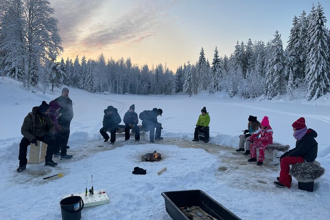 ICE FISHING experience - The drill-the-hole moment: what the ice fishing part really feels like