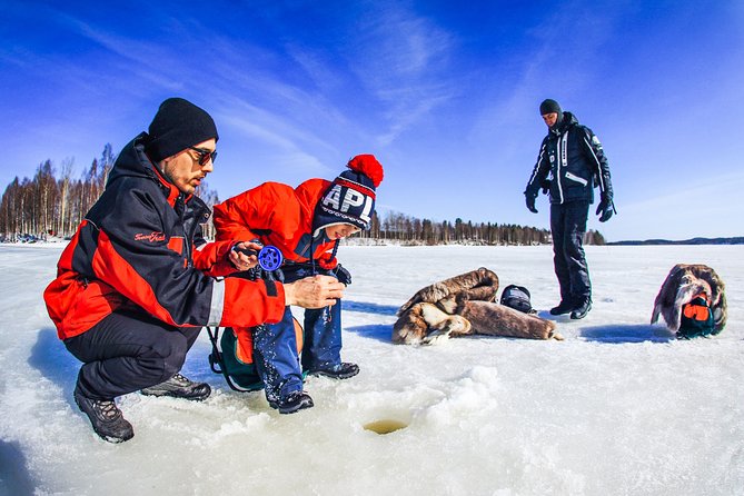 Ice Fishing Trip in Rovaniemi - First Step Onto the Ice, With Gear Handed to You