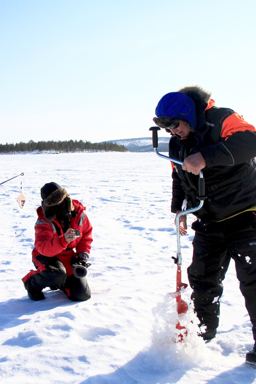 Ivalo: Ice Fishing Tour to Lake Inari, Reindeers & Lunch - Koppelo and the snowmobile sleigh ride you’ll actually enjoy