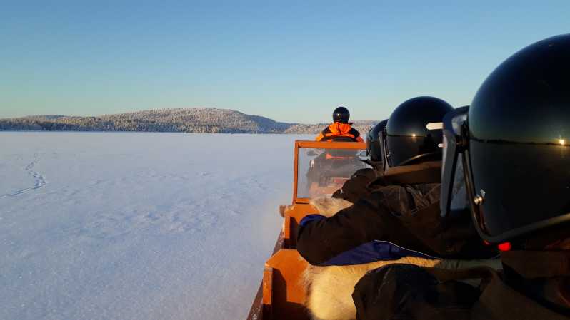 Ivalo: Ice Fishing Tour to Lake Inari, Reindeers & Lunch - From Ivalo pickup to warm gear at the office