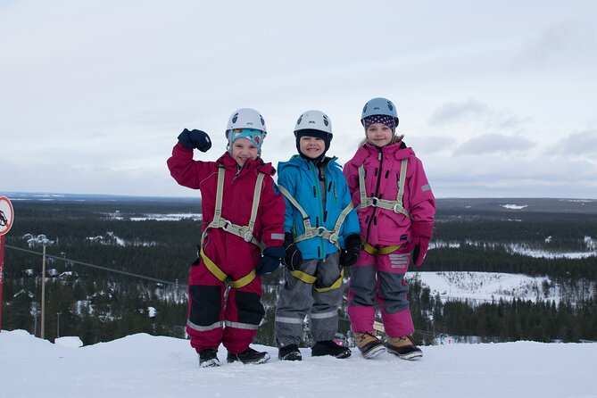 Kid’s Ice Climbing Adventure in Pyhä-Luosto, Finland - The Tajukangas climb: holds, helmets, and belay safety