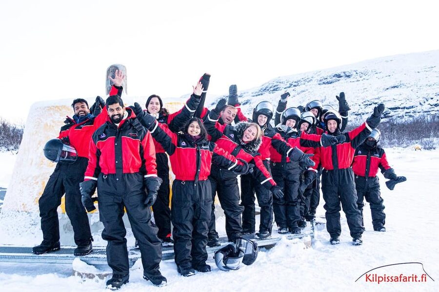 Kilpisjärvi: Border of Three Countries Snowmobile Safari - Frozen Lake Kilpisjärvi: the speed thrill and the wind reality