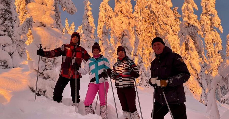 Levi: Lakeside forest snowshoeing - Frozen lake time, what to watch for on the ice