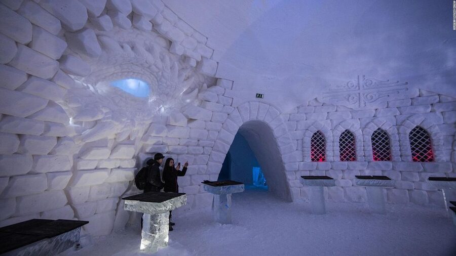 Levi: Snow Village Guided Tour - Corridors and fine-carved details, where the tour earns its time