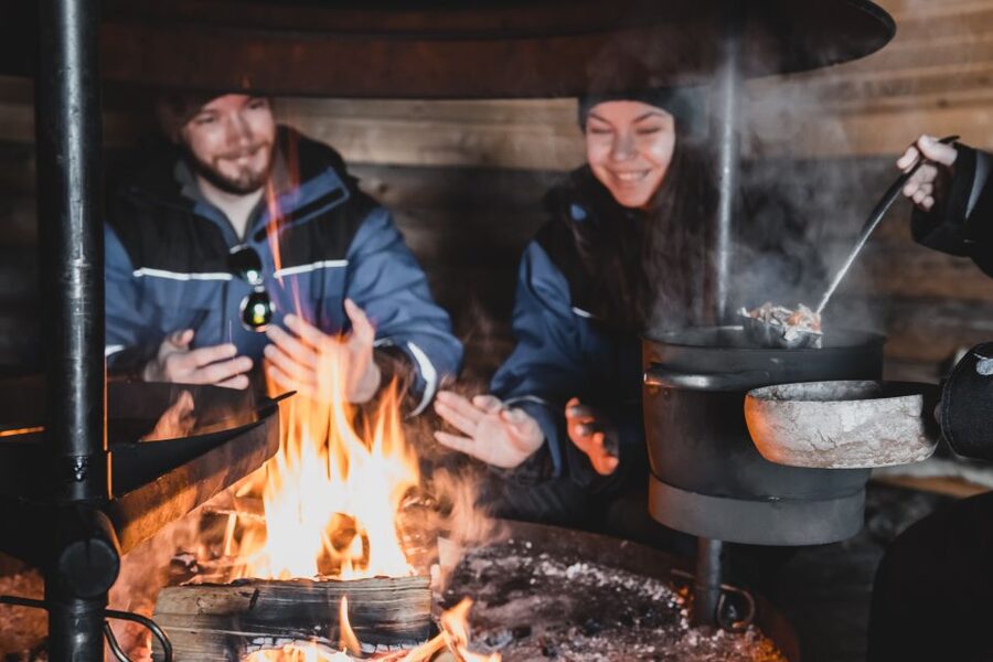 Levi: Snowmobile Safari with Ice Fishing and Outdoor Lunch - The snowmobile ride: shared machine, real control, and real bumpy moments