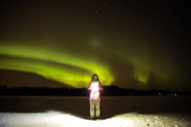 Northern lights hunting photo tour with bbq; small groups - Northern Lights Photos: You Get Help, But Confirm Delivery