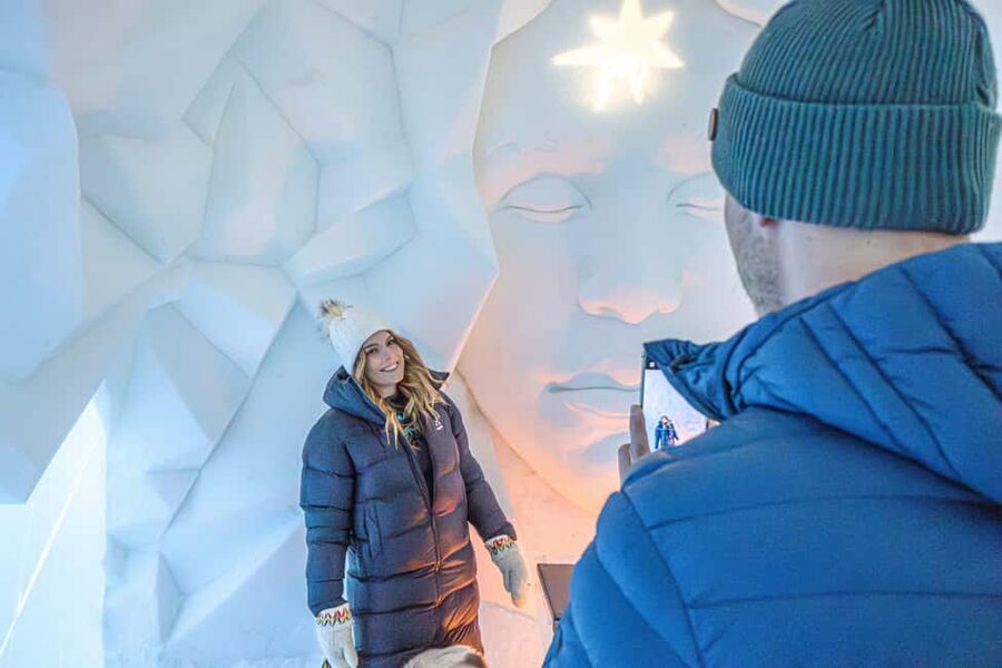Rovaniemi: Arctic Snow Hotel Tour and Snow Sauna Experience - Lakeside kick sledding and the tobogganing hill fun