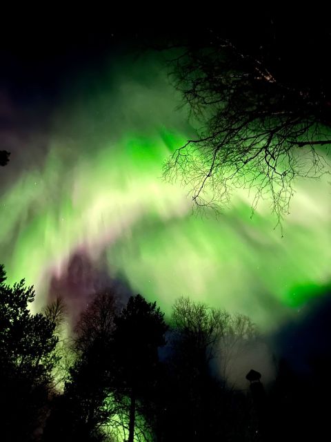 Rovaniemi Hunting Aurora at the Best Spots - The guide’s aurora lesson and the smartphone photo setup