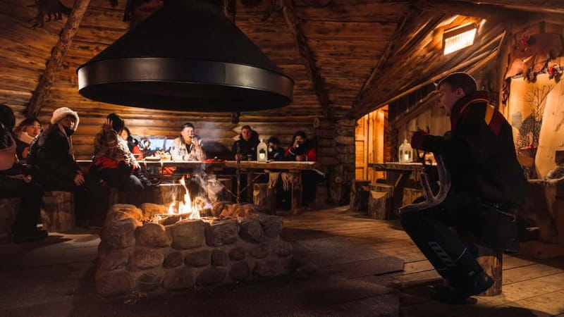 Rovaniemi: Husky & Reindeer Experience with Snowmobile Ride - Reindeer farm stop: a short sleigh ride with a big Lapland vibe