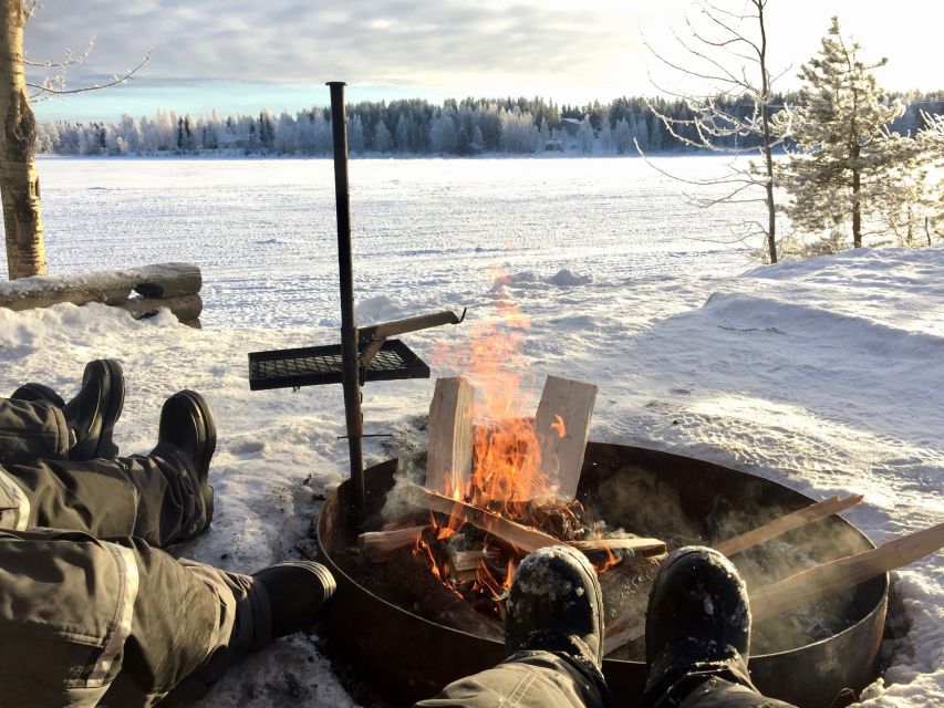 Rovaniemi: Ice Fishing Experience - If you catch fish: how cooking works over the fire