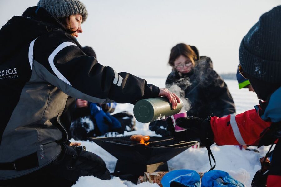 Rovaniemi: Ice Fishing & Snowmobile Safari Combo Day - The snowmobile part: 20 km of Arctic forest views