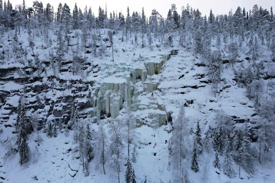 Rovaniemi: Korouoma Canyon and Frozen Waterfalls Tour - Korouoma Canyon basics: 30 kilometers long and 130 meters deep