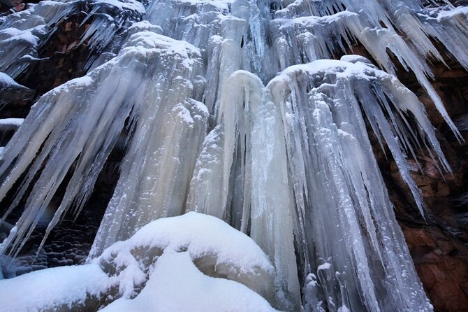 Rovaniemi: Korouoma Canyon & Frozen Waterfalls Tour with BBQ - Key highlights from the Korouoma Canyon frozen waterfall day