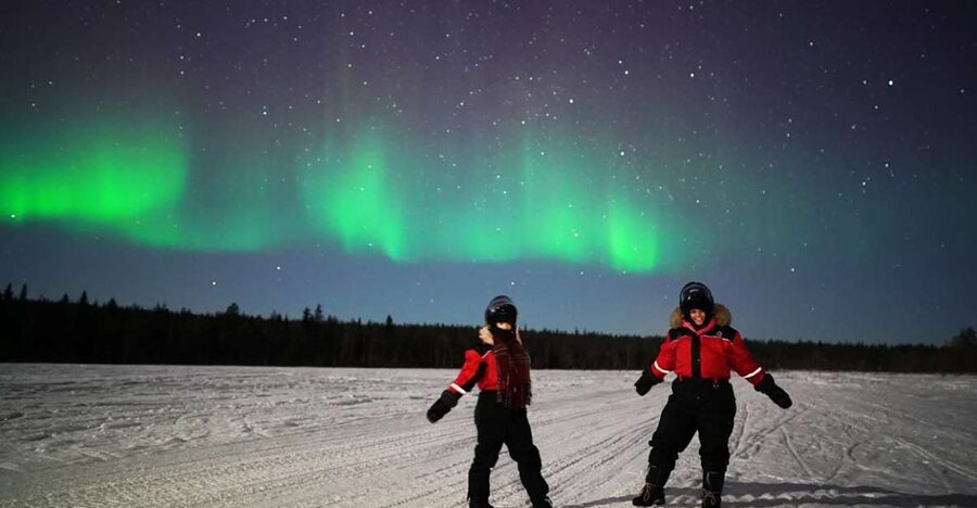 Rovaniemi: Northern Lights Sleigh Ride - The sleigh ride part: thrilling speed, but you do not control the snowmobile