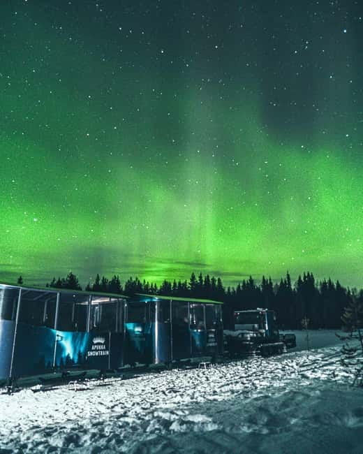 Rovaniemi: Snowtrain to Northern Lights Camp - The Heated Snowtrain Ride Through Dark Forests