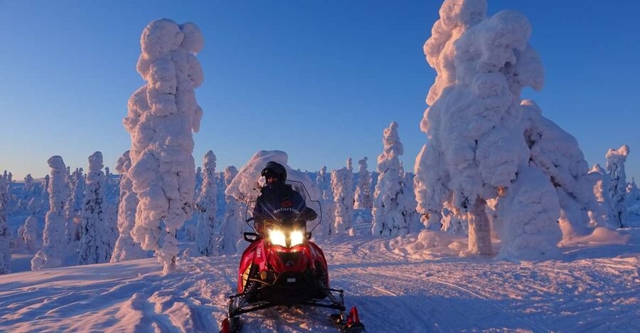 Saariselkä: Evening Snowmobile Tour with Fire & picnic - The fire stop and picnic: grilled sausages in the kota or tipi