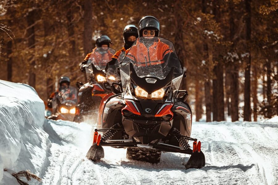 Saariselkä: Snowmobile Ride with Hot Drinks - Getting ready in Saariselkä, warm layers and helmet setup